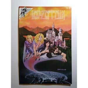 Rock Fantasy R.F.3 Led Zeppelin Magazine Feb 1990 Illustrated Comic Art Rare